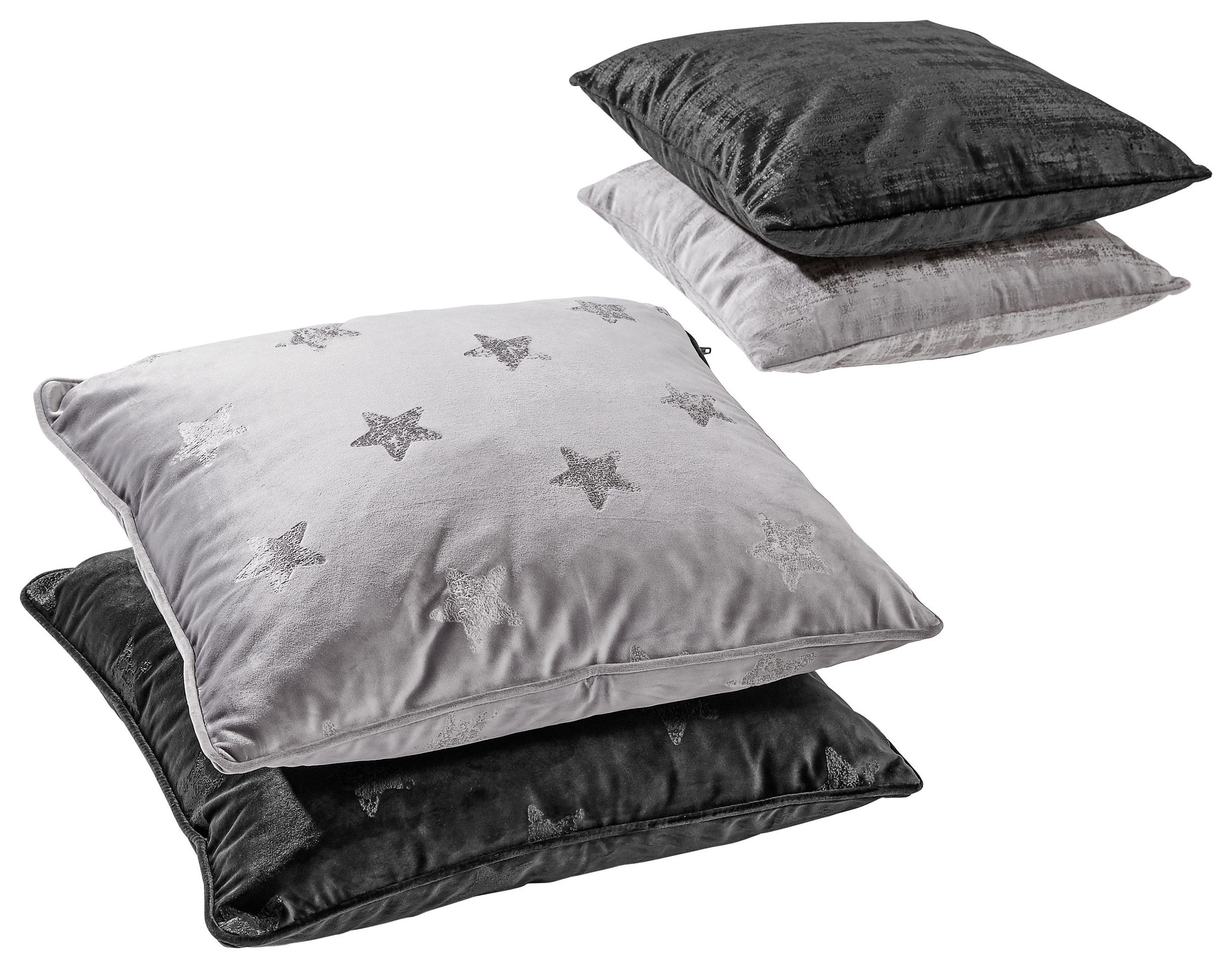 KISSENHÜLLE VELVETSTAR 45/45 cm  - Bordeaux, Basics, Textil (45/45cm) - Ambiente