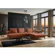 ECKSOFA in Chenille Rostfarben  305/224 cm  - Rostfarben/Schwarz, Design, Textil/Metall (305/224cm) - Dieter Knoll
