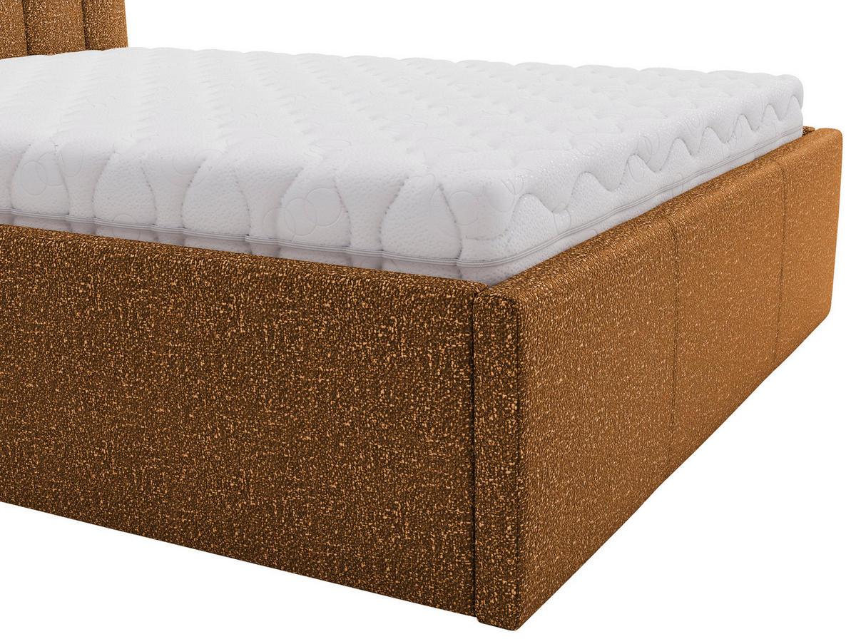 TAPECIRANI KREVET   180/200 cm   boje hrđe  - boje hrđe, Trend, tekstil/drvo (180/200cm) - Boxxx