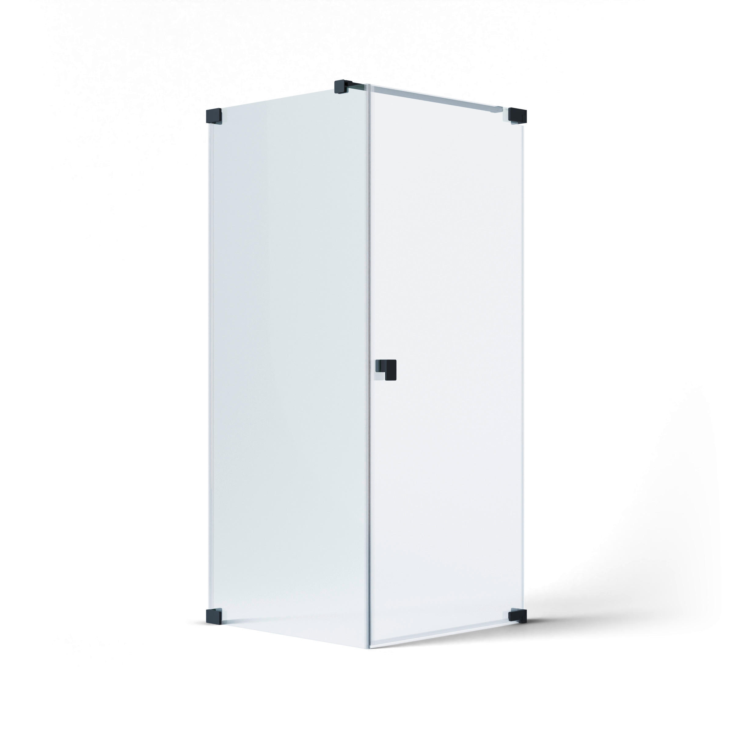 DUSCHKABINE 100/200/100 cm  in Schwarz  - Schwarz, MODERN, Glas/Metall (100/200/100cm) - Schöner Wohnen