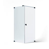 DUSCHKABINE 100/200/90 cm  in Schwarz  - Schwarz, MODERN, Glas/Metall (100/200/90cm) - Schöner Wohnen