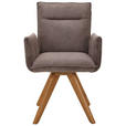 ARMLEHNSTUHL in Holz, Textil Taupe  - Taupe/Wildeiche, Design, Holz/Textil (59/87/62cm) - Johann Jakob