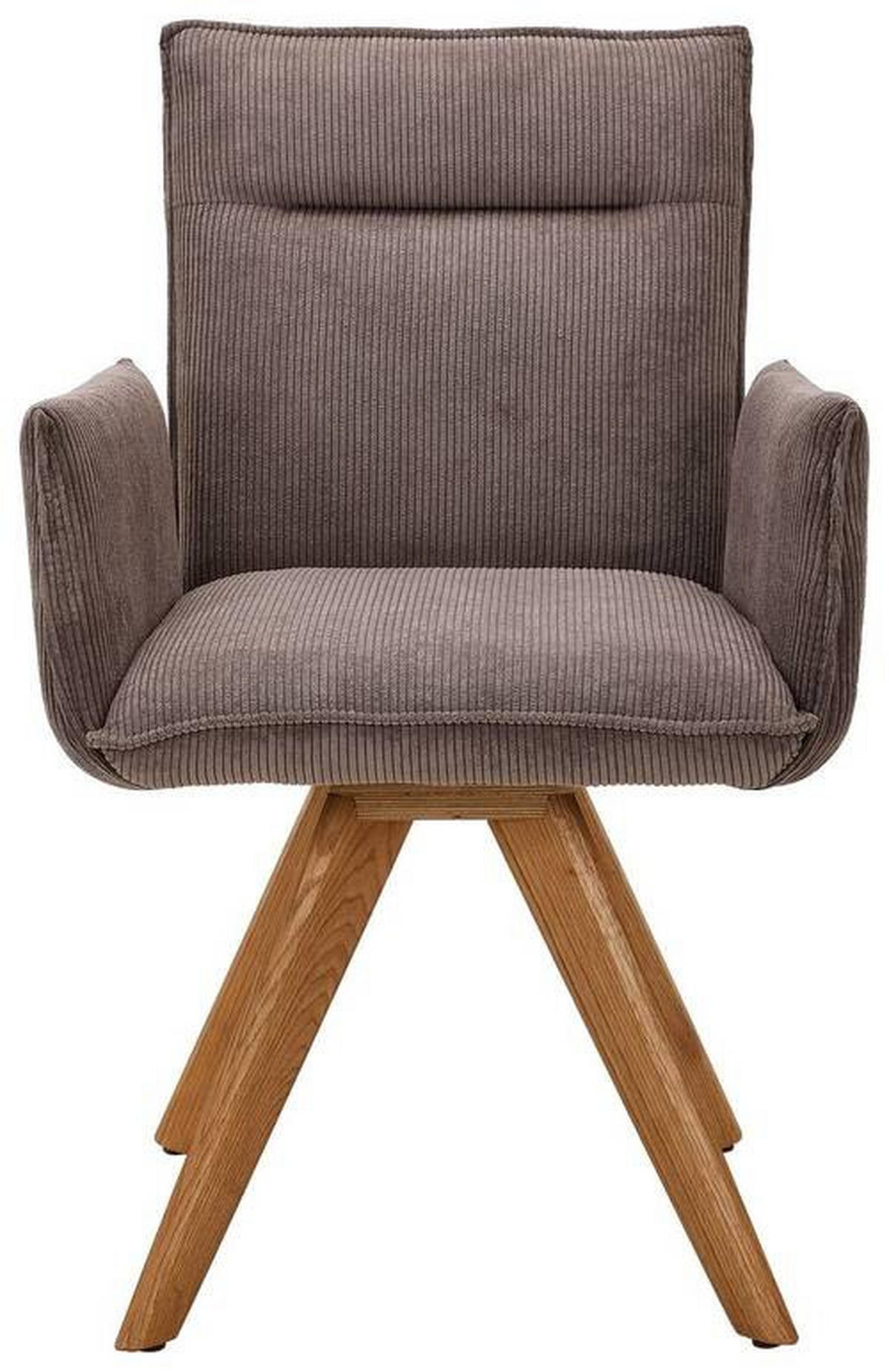 ARMLEHNSTUHL  in Cord  - Taupe/Wildeiche, Design, Holz/Textil (59/87/62cm) - Johann Jakob