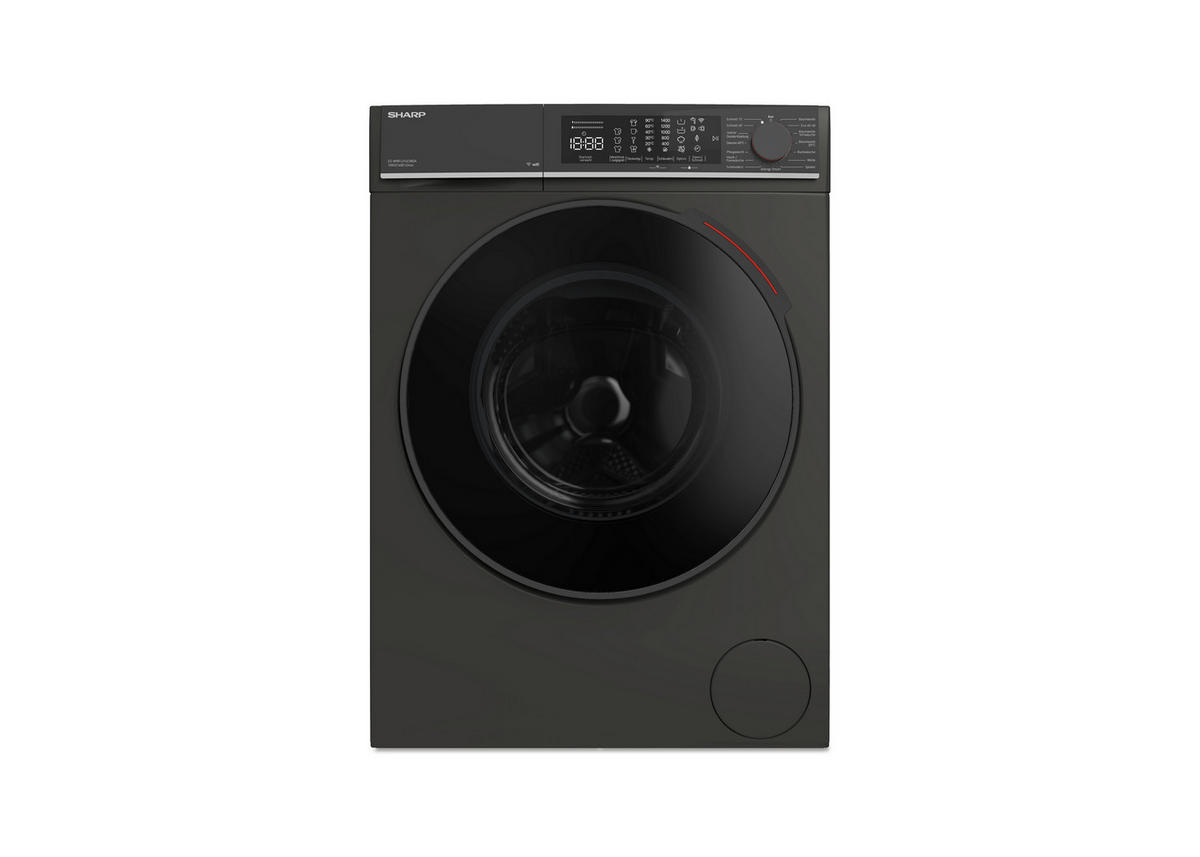 WASCHMASCHINE ES-WNFL014CMDA-DE  - Schwarz, Basics, Glas/Kunststoff (59.7/84.5/58,2cm) - Sharp