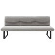 SITZBANK 221/90/70 cm  in Hellgrau  - Hellgrau/Schwarz, Design, Textil/Metall (221/90/70cm) - Dieter Knoll