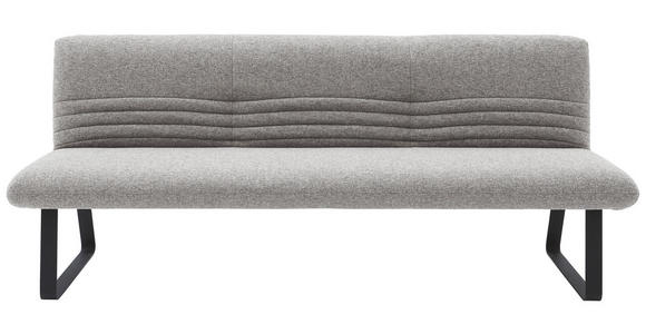 SITZBANK 221/90/70 cm in Hellgrau - Hellgrau/Schwarz, Design, Textil/Metall (221/90/70cm) - Dieter Knoll