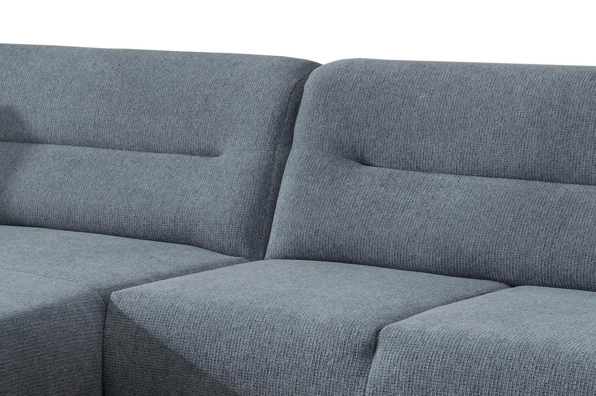 ECKSOFA in Chenille Hellblau  - Wildeiche/Hellblau, Modern, Holz/Textil (166/290cm) - MID.YOU