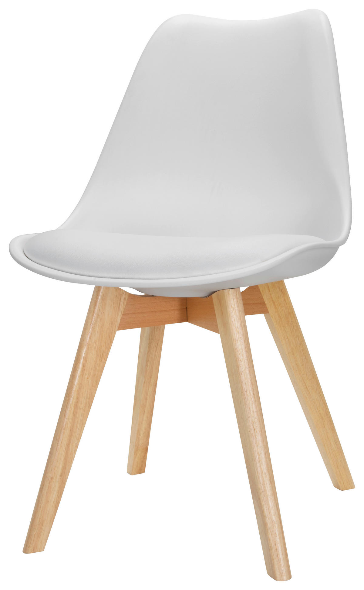 SADA ŽIDLÍ 4 kusy - bílá/barvy buku, Moderní, dřevo/textil (48/87/56cm) - MID.YOU