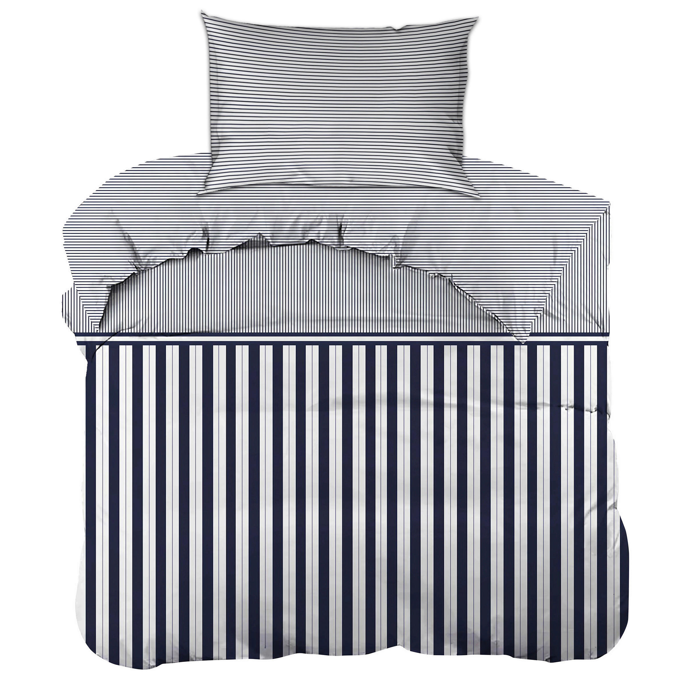 BETTWÄSCHE Renforcé 155/220 cm  - Dunkelblau, Basics, Textil (155/220cm)