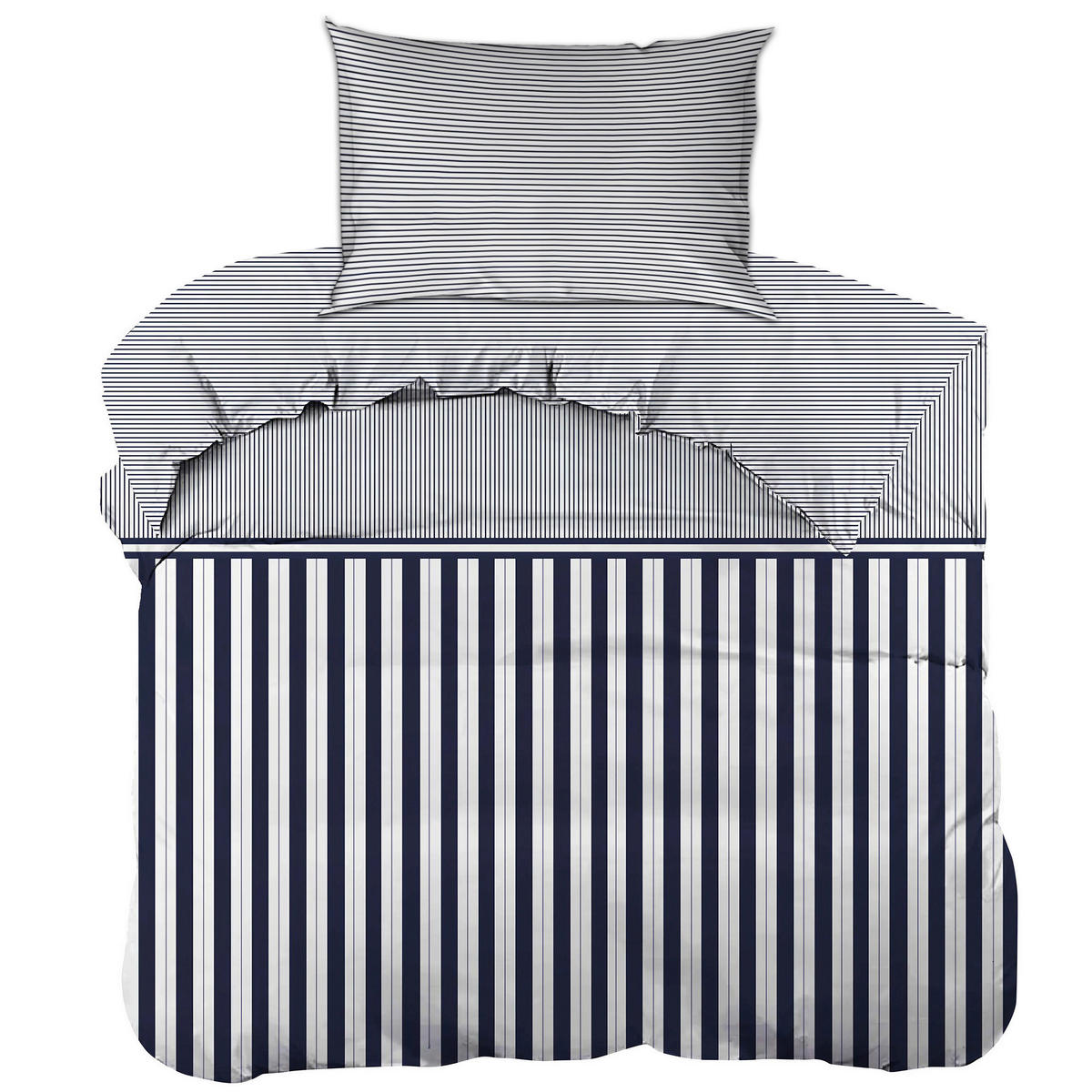 BETTWÄSCHE Renforcé 155/220 cm  - Dunkelblau, Basics, Textil (155/220cm)