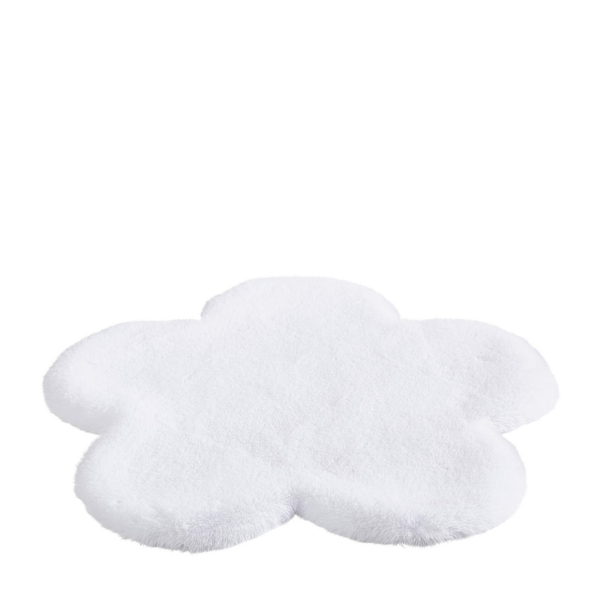 KUNSTFELL 60 cm Blume  - Weiss, Trend, Kunststoff/Fell (60cm) - Novel