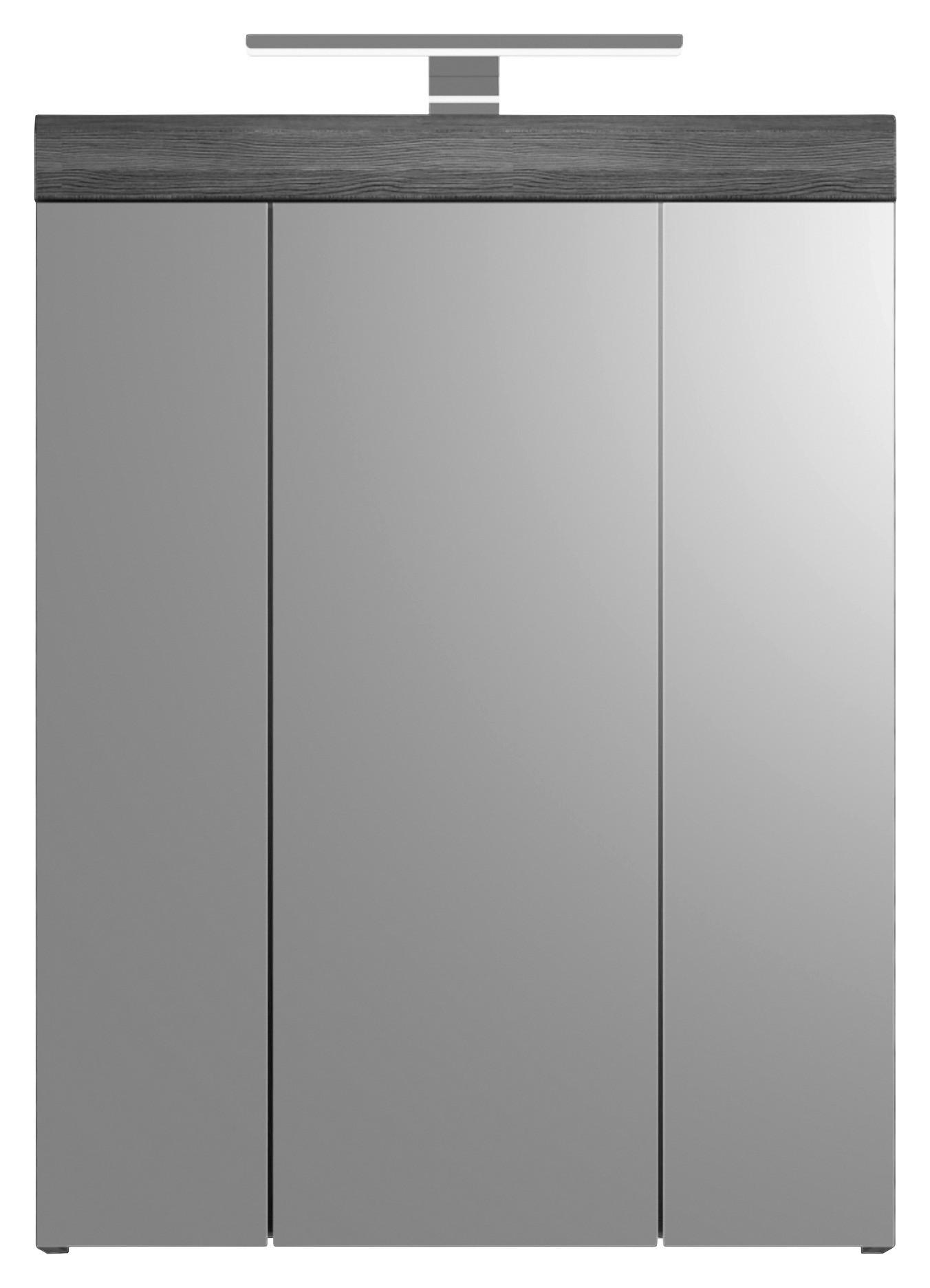 SPIEGELSCHRANK 60/79/18 cm  - Weiß Hochglanz/Anthrazit, MODERN, Holzwerkstoff (60/79/18cm) - MID.YOU