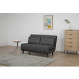 SCHLAFSOFA Webstoff Dunkelgrau  - Dunkelgrau/Schwarz, Design, Holz/Textil (143/82/88cm) - Carryhome