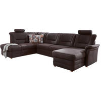 SEDEŽNA GARNITURA, mikrovlakna rjava  - bež/rjava, Konvencionalno, kovina/tekstil (218/327cm) - Beldomo Comfort