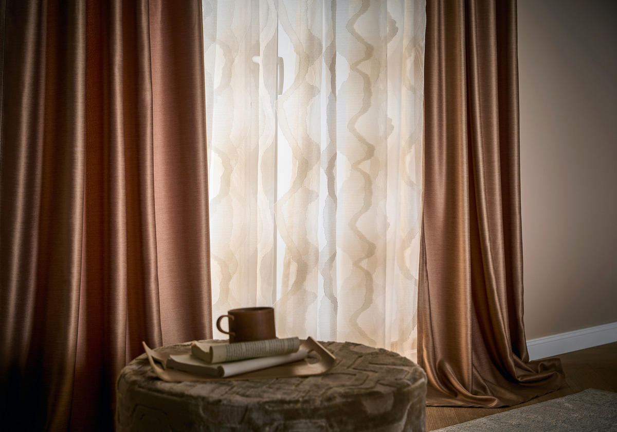 FERTIGVORHANG  blickdicht   140/260 cm  - Braun, Design, Textil (140/260cm) - Dieter Knoll