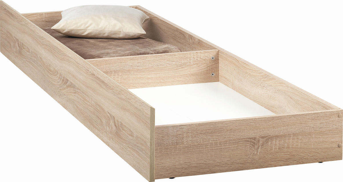 BETTKASTEN Sonoma Eiche  - Sonoma Eiche, KONVENTIONELL, Holzwerkstoff/Kunststoff (199/23/64cm) - Carryhome