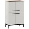 HIGHBOARD YONKERS  in 60/97/34 cm  - Kaschmir/Nussbaumfarben, MODERN, Holzwerkstoff/Metall (60/97/34cm) - Xora