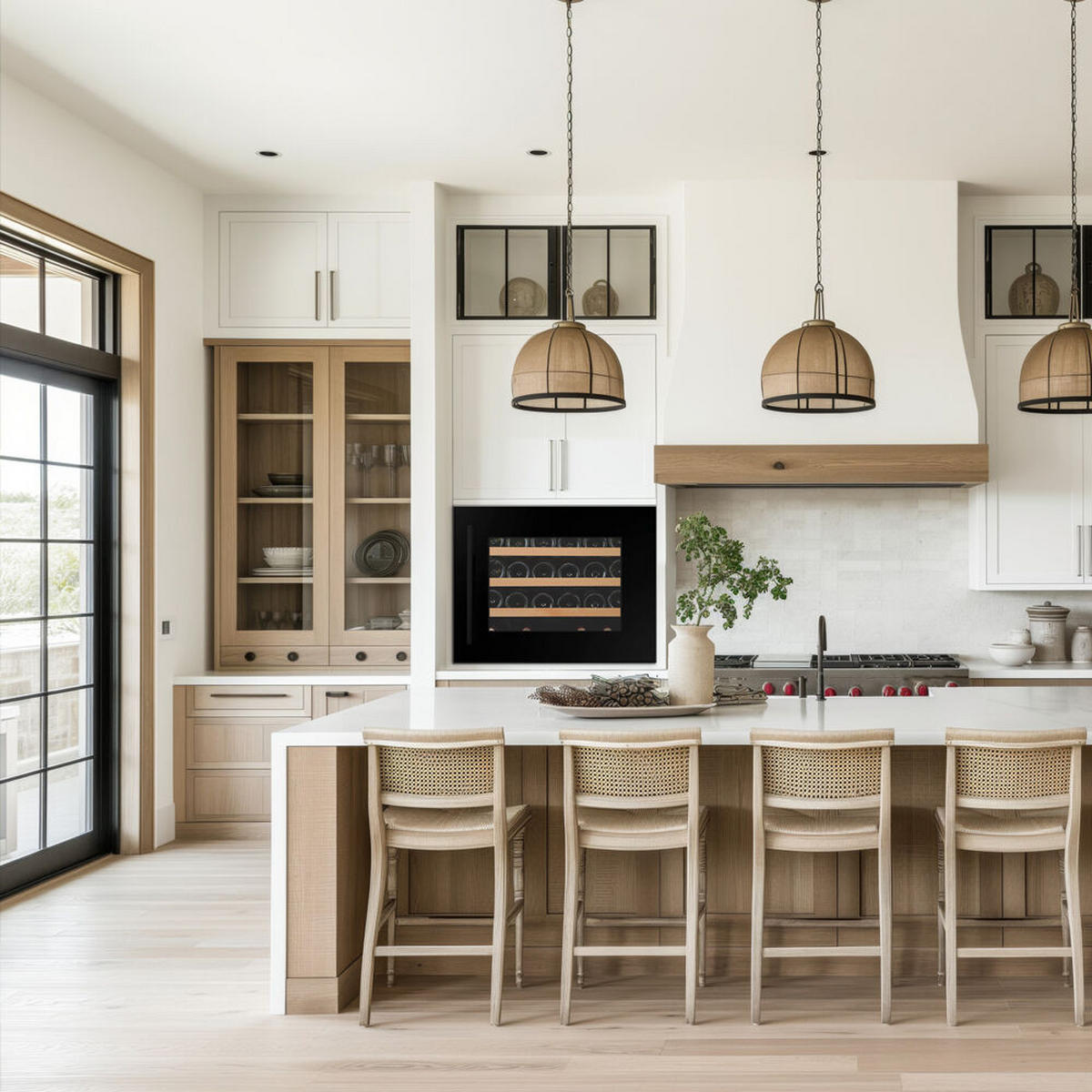 WEINKÜHLSCHRANK DXJ-24.51B  - Schwarz, Basics, Glas/Holz (59,2/45,5/55,5cm)