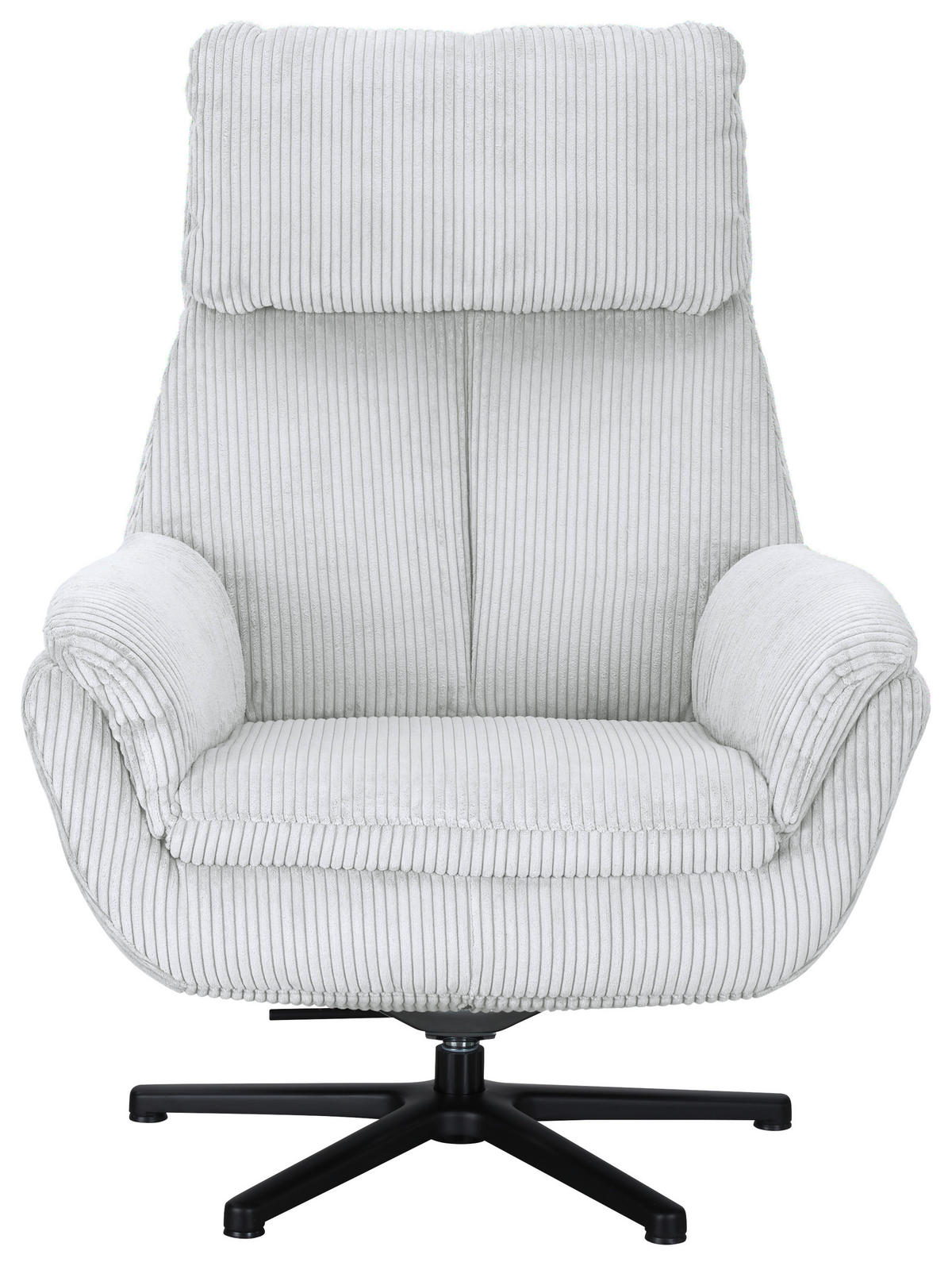 RELAXSESSEL in Textil Hellgrau  - Hellgrau/Schwarz, Design, Textil/Metall (79/108/89cm) - Beldomo Style