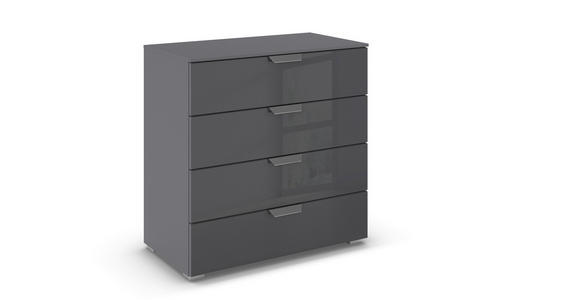 KOMMODE  in 80/81/42 cm  - Chromfarben/Dunkelgrau, Design, Glas/Holzwerkstoff (80/81/42cm) - Carryhome