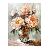 SLIKA NA STAKLU  80/120 cm   - pink/višebojna, Osnovno, papir/staklo (80/120cm) - Monee