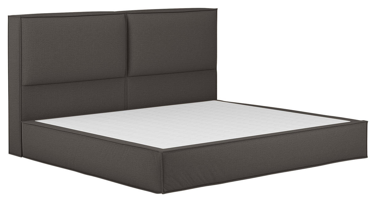 BOXSPRINGBETT 240/200 cm  in Dunkelgrau  - Dunkelgrau, Design, Textil (240/200cm) - home24