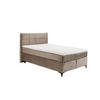 BOXSPRINGBETT 140/200 cm  in Graubraun  - Graubraun/Schwarz, Design, Holzwerkstoff/Kunststoff (140/200cm) - Xora