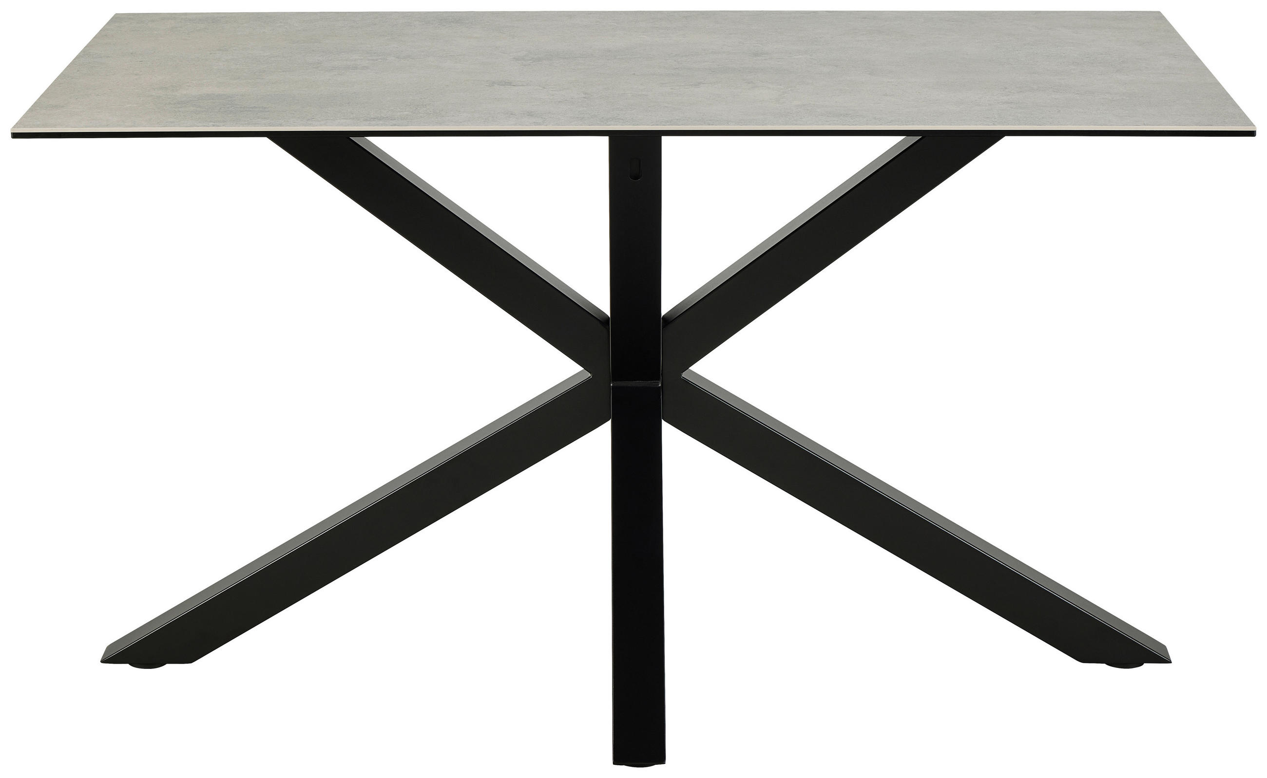 ESSTISCH in Keramik, Metall  - Schwarz/Grau, Trend, Keramik/Metall (135/76/80cm) - MID.YOU