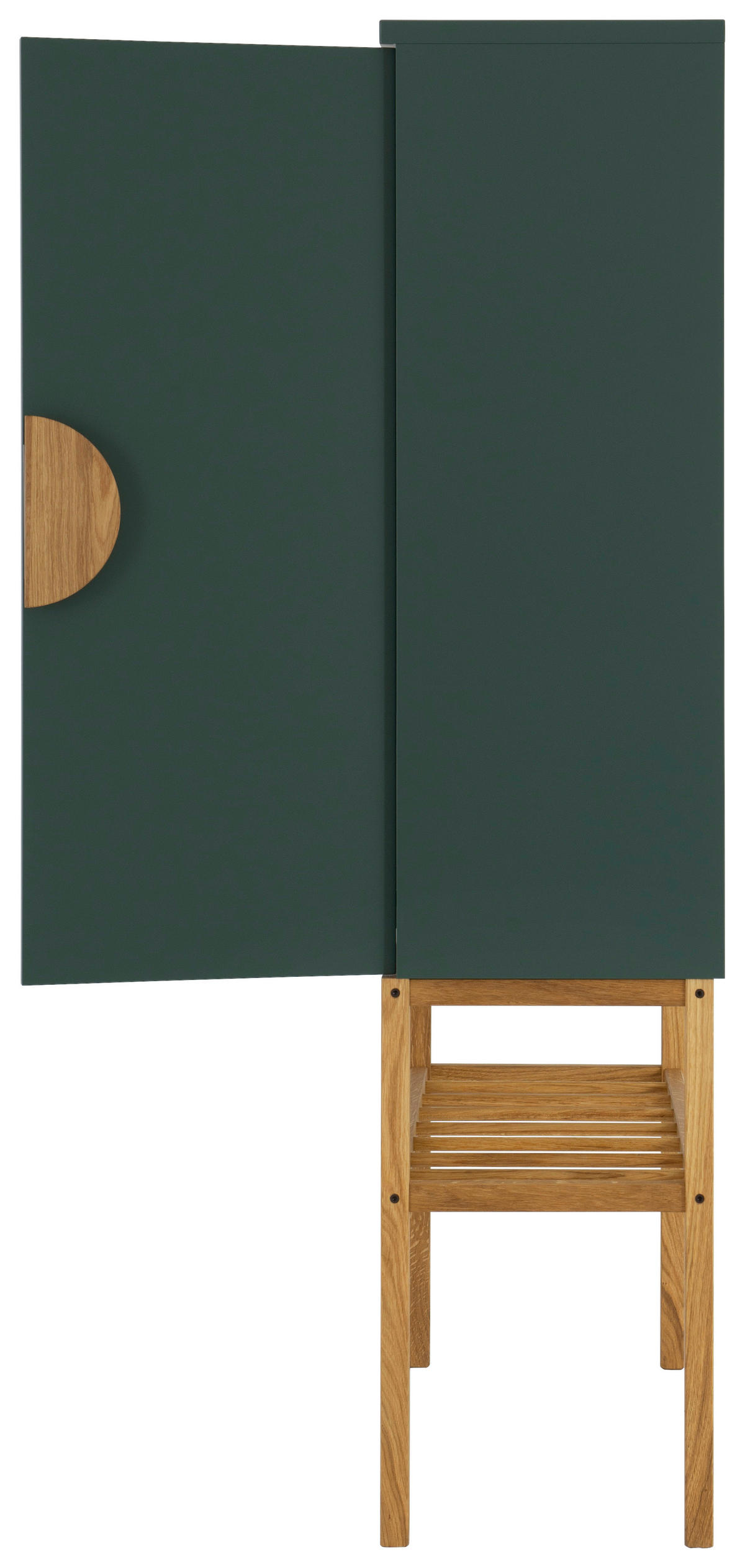 HIGHBOARD  in 80/162/37 cm  - Dunkelgrün/Eichefarben, Design, Holz/Holzwerkstoff (80/162/37cm)