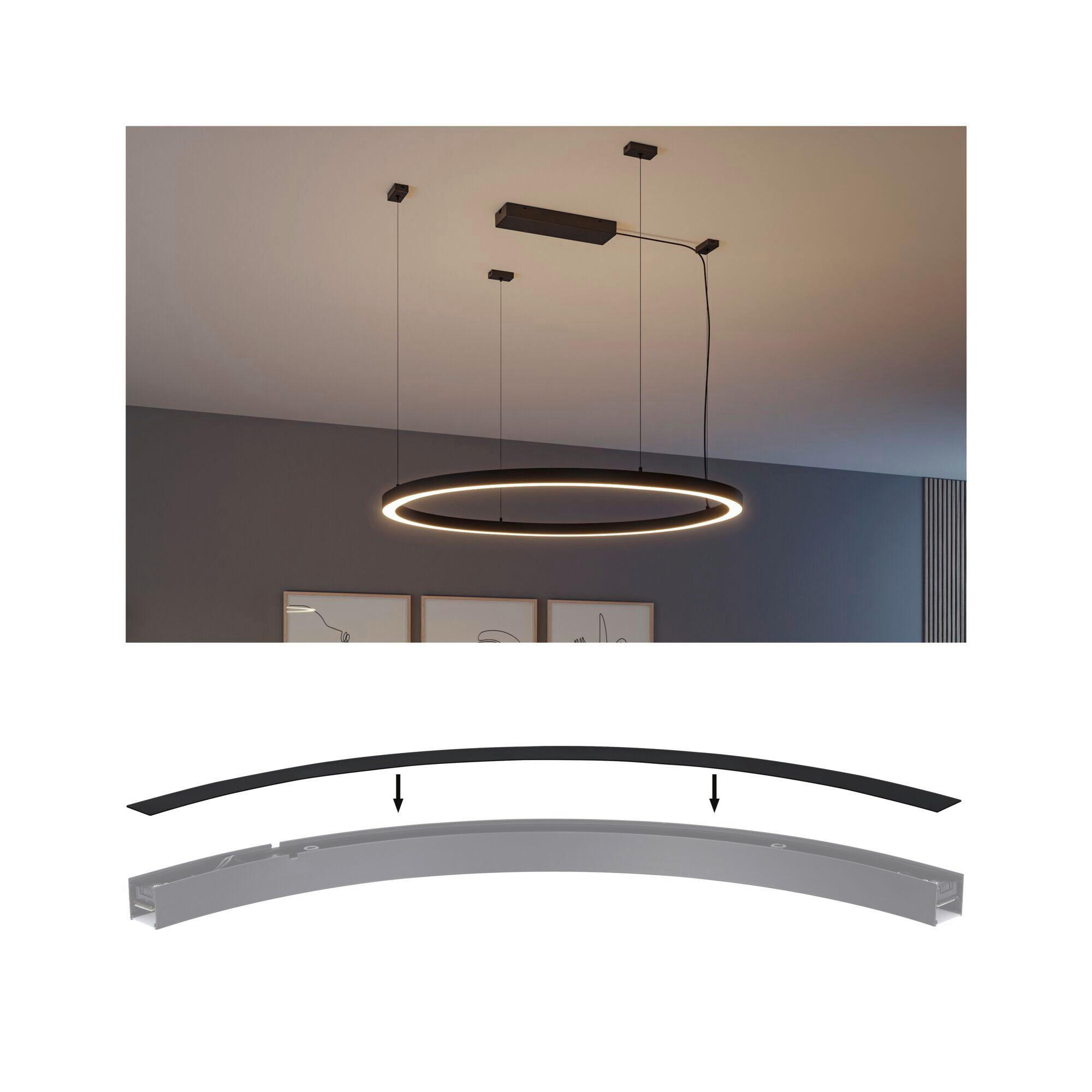SCHIENENSYSTEM-ABDECKSCHIENE - Schwarz, Basics, Kunststoff (78,6/3,6/0,1cm) - Paulmann