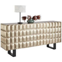 SIDEBOARD Silberfarben  170/80/40 cm  - Silberfarben/Schwarz, Trend, Holz/Holzwerkstoff (170/80/40cm) - Ambia Home