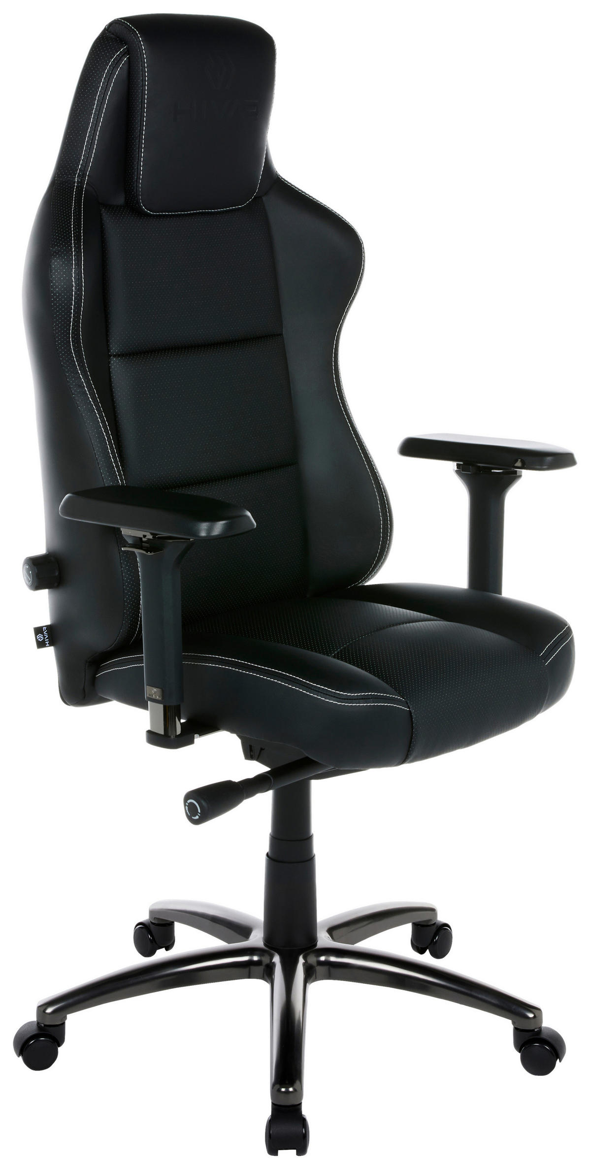 EQLIPSE Night Obsidian Schwarz, Weiß, Schwarz Hochglanz Metall, Textil   - Schwarz Hochglanz/Schwarz, LIFESTYLE, Textil/Metall (79/142/77cm) - HIVAR