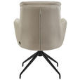 ARMLEHNSTUHL  in Eisen Mikrofaser  - Taupe/Schwarz, Design, Textil/Metall (62/89,5/65cm) - Novel