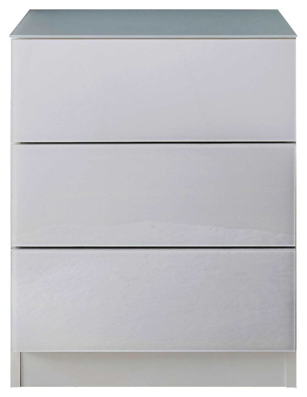 NOČNÝ STOLÍK, biela, 46/57/40 cm - biela, Konventionell, kompozitné drevo/sklo (46/57/40cm) - Hom`in