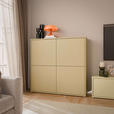 HIGHBOARD  124,5/121,5/34,9 cm  - Gelb/Grau, MODERN, Holzwerkstoff/Kunststoff (124,5/121,5/34,9cm) - Carryhome