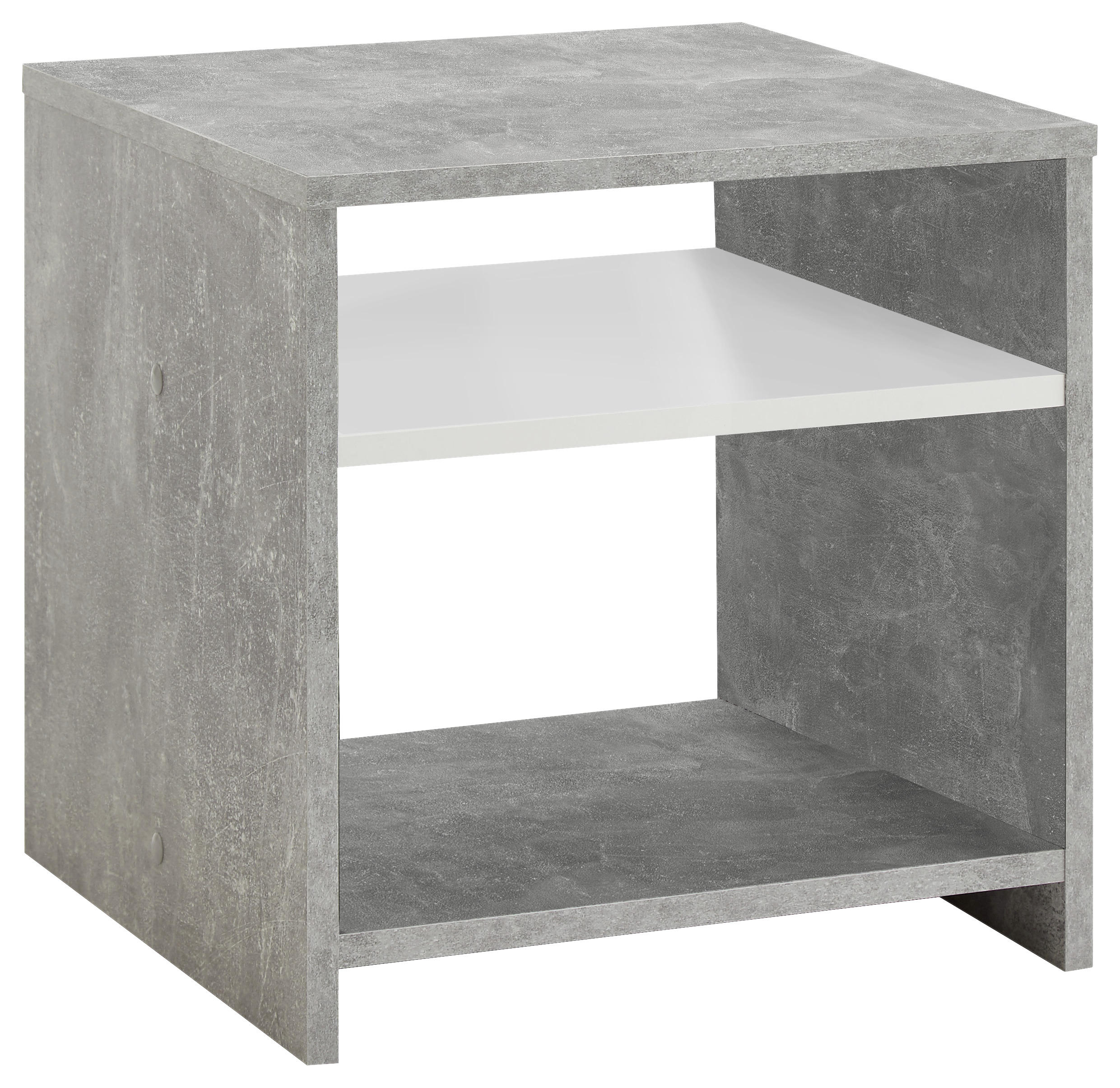 BEISTELLTISCH in Holzwerkstoff 40/40/40 cm  - Weiß/Grau, KONVENTIONELL, Holzwerkstoff (40/40/40cm) - MID.YOU