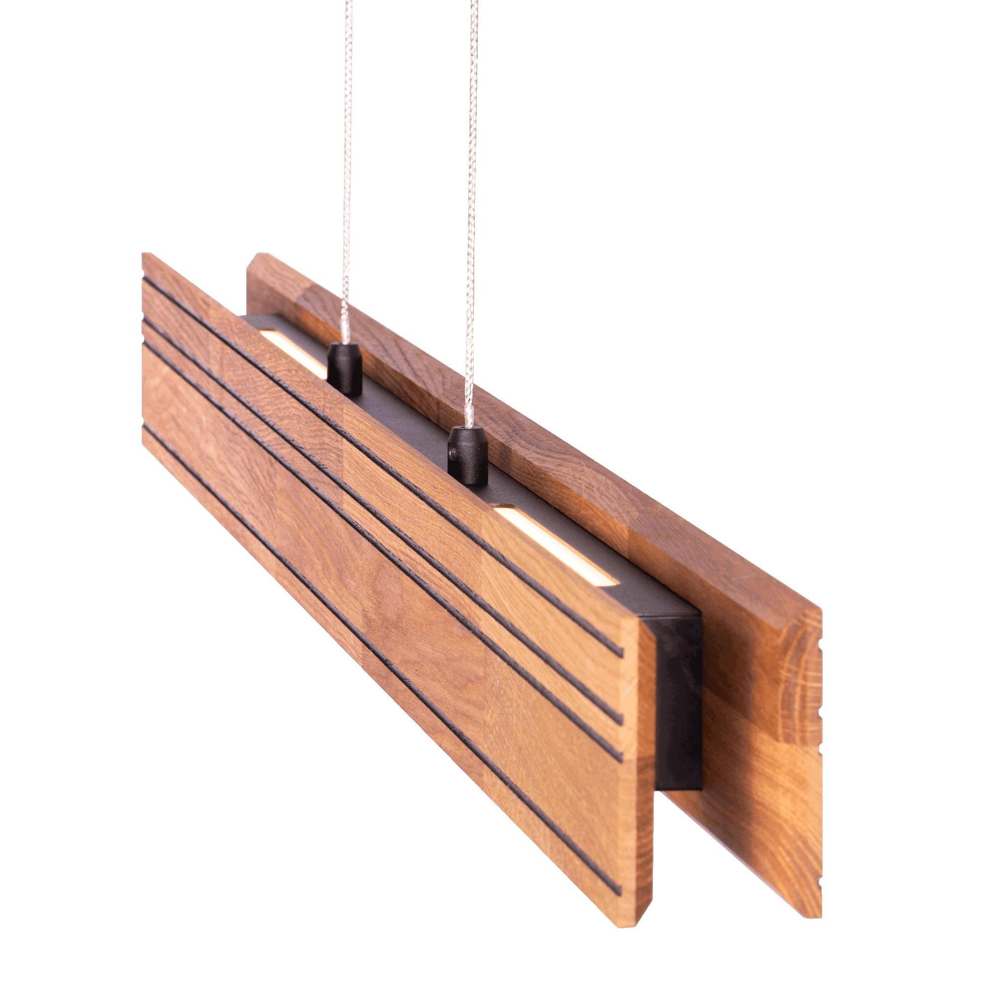 LED-HÄNGELEUCHTE 116/10/150 cm    - Schwarz, Natur, Holz/Metall (116/10/150cm) - Waldwelt
