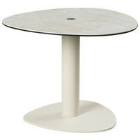 COUCHTISCH 58/58/46-64 cm ESG organisch Taupe, Grauweiß höhenverstellbar  - Taupe/Grauweiß, Design, Glas/Keramik (58/58/46-64cm) - Belluti