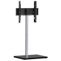 TV-RACK Metall, Holzwerkstoff Schwarz, Silberfarben  - Silberfarben/Schwarz, Basics, Holzwerkstoff/Metall (100/60/45cm) - MID.YOU
