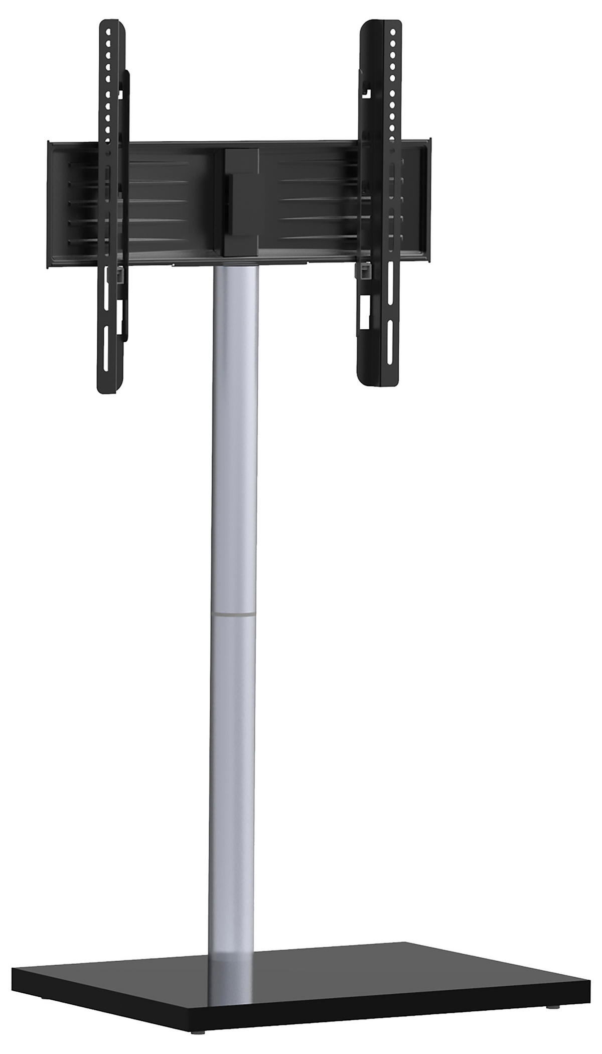 TV-RACK Metall, Holzwerkstoff Schwarz, Silberfarben  - Silberfarben/Schwarz, Basics, Holzwerkstoff/Metall (100/60/45cm) - MID.YOU