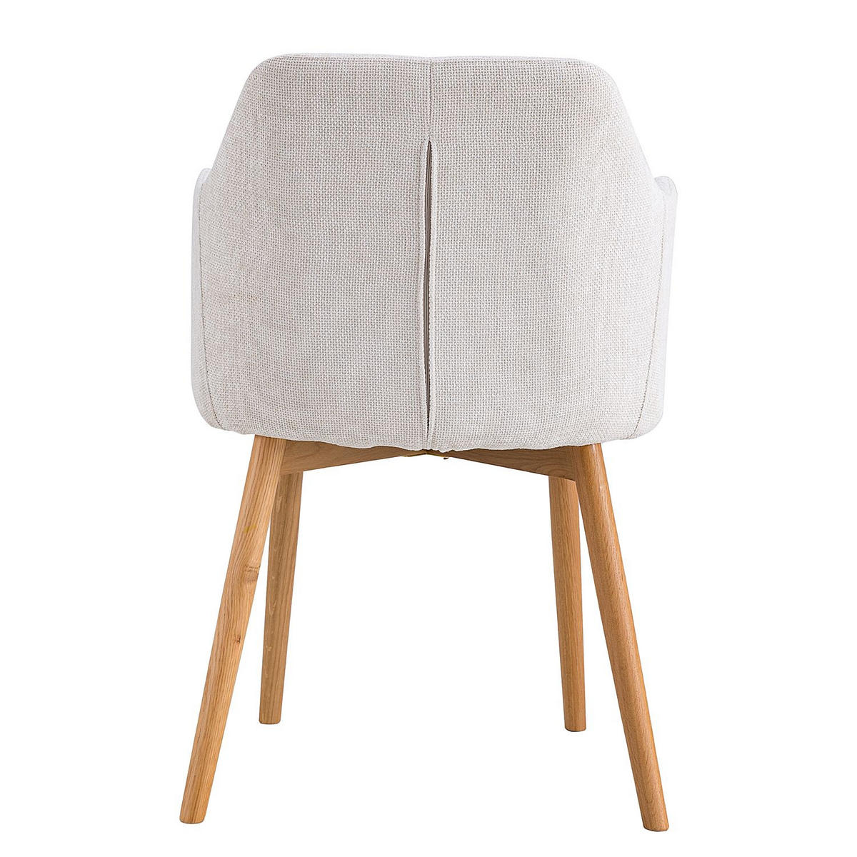 ARMLEHNSTUHL  in Webstoff  - Eichefarben/Beige, MODERN, Holz/Textil (55/82/57cm) - home24