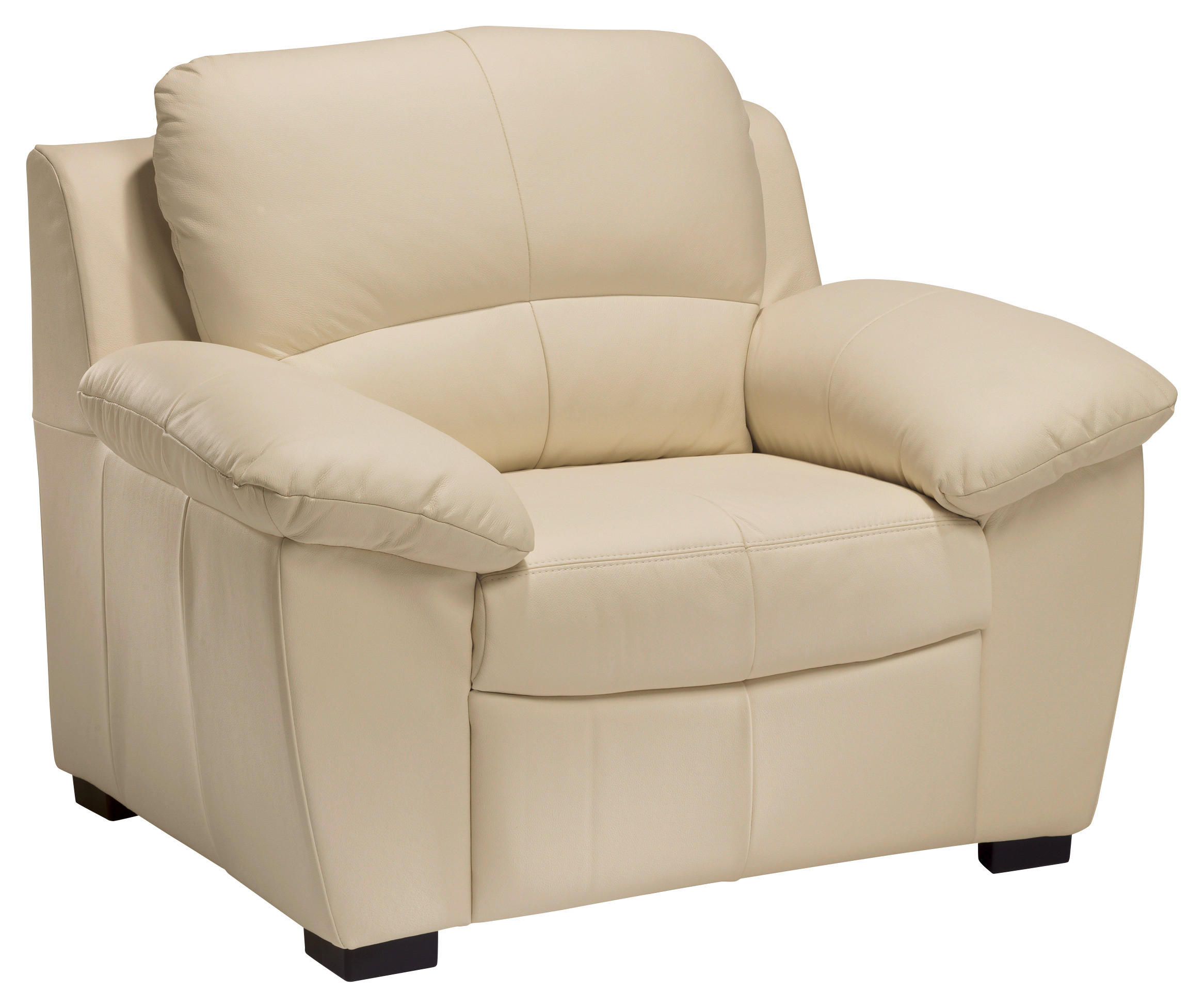 SESSEL in Lederlook Beige  - Beige/Schwarz, Konventionell, Kunststoff/Textil (107/90/90cm) - MID.YOU