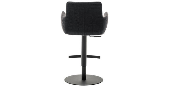 BARHOCKER in Metall, Textil Anthrazit - Anthrazit/Schwarz, Design, Textil/Metall (54/84/52cm) - Dieter Knoll