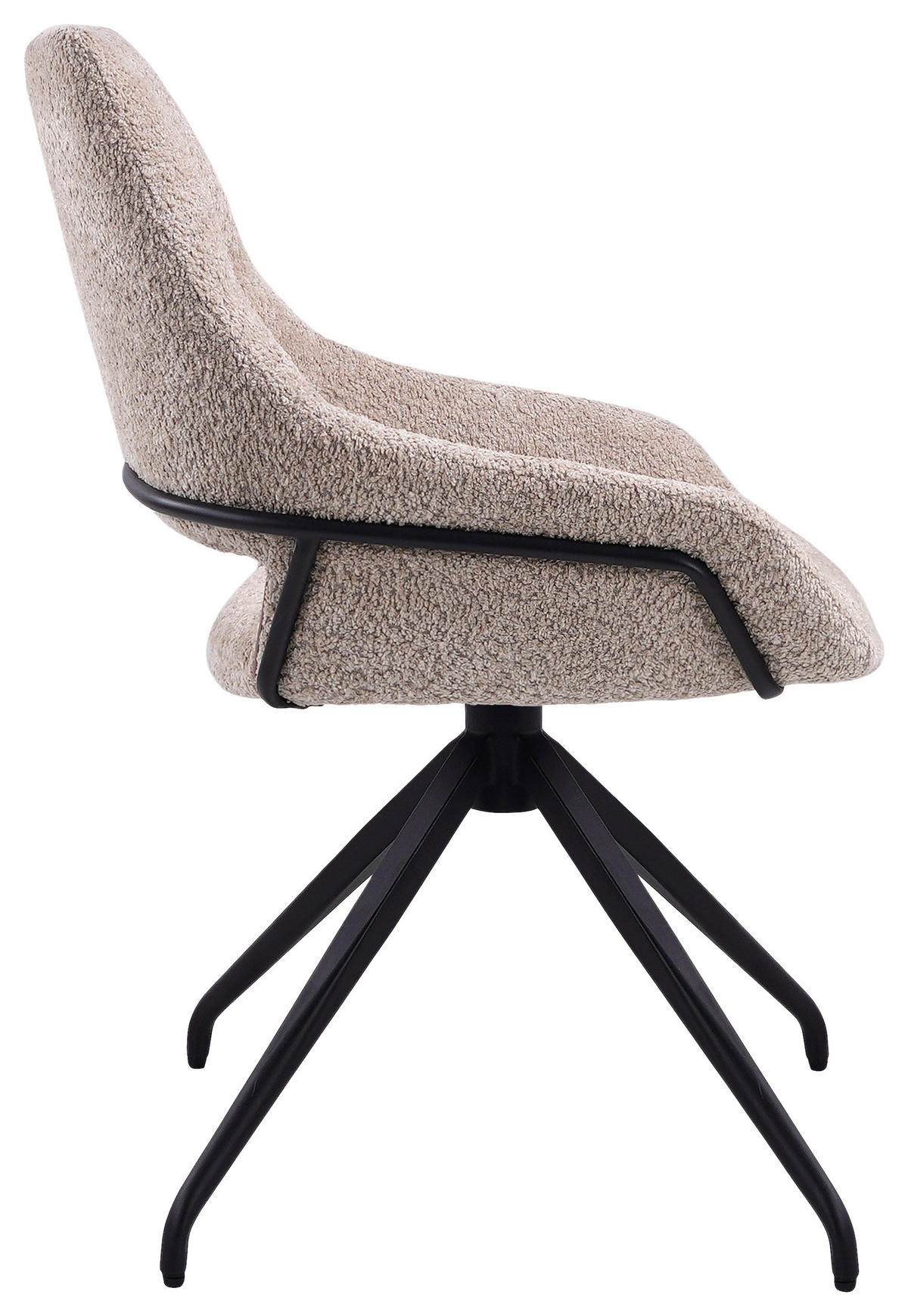 STUHL - Schwarz/Cappuccino, Design, Textil/Metall (59/85/64cm) - Hom`in