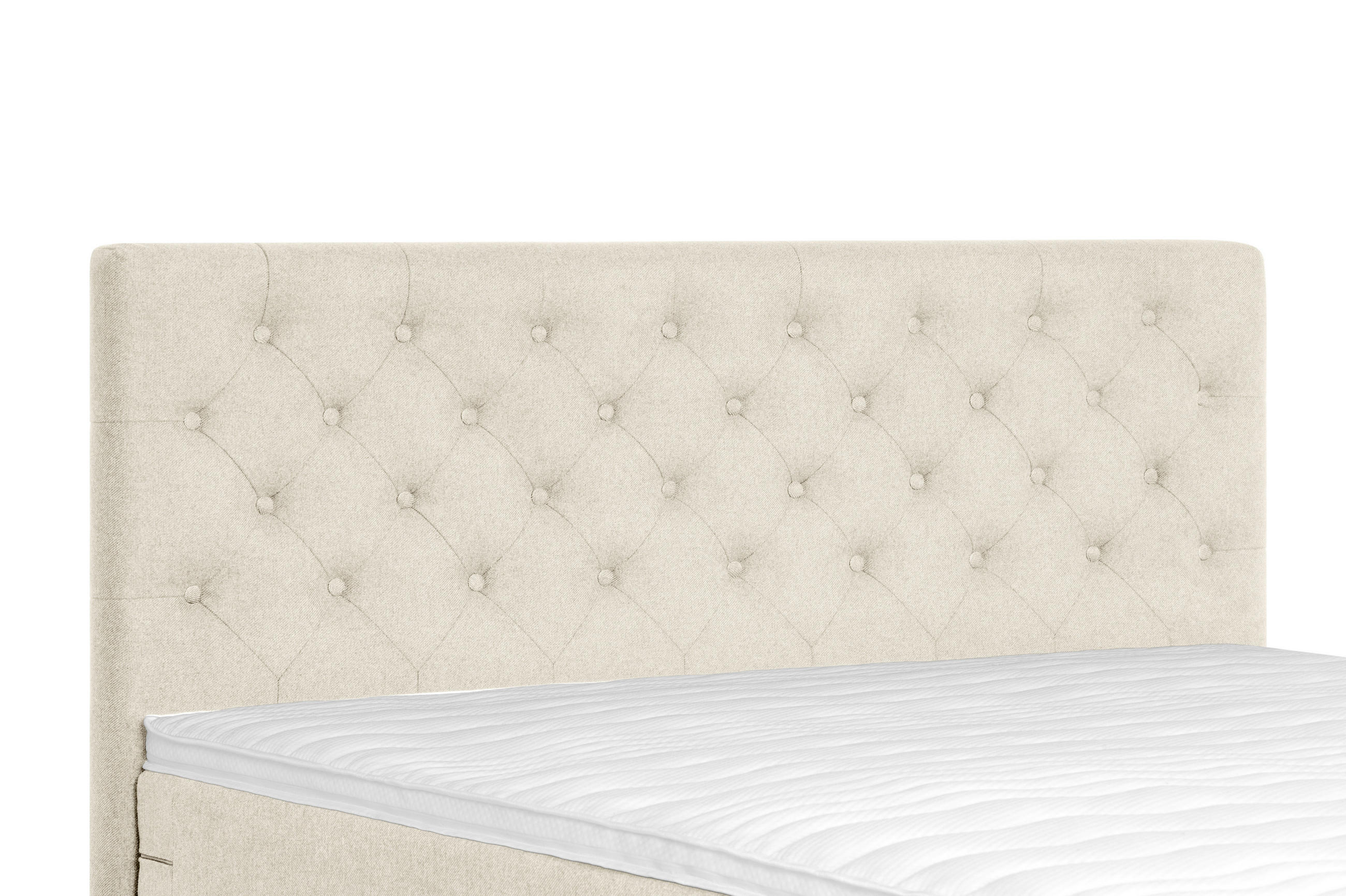 BOXSPRINGBETT 180/200 cm  in Perlmutt  - Silberfarben/Perlmutt, KONVENTIONELL, Textil/Metall (180/200cm) - Welnova
