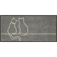 LÄUFER 35/75 cm  - Grau, Basics, Kunststoff/Textil (35/75cm) - wash+dry