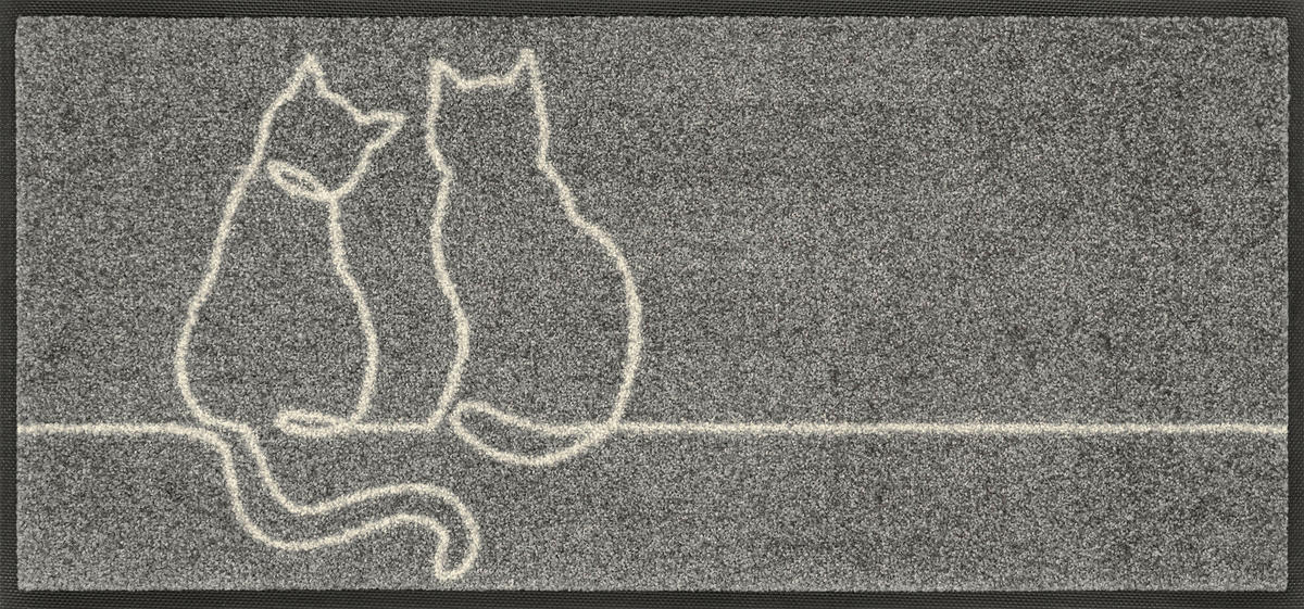 LÄUFER 35/75 cm  - Grau, Basics, Kunststoff/Textil (35/75cm) - wash+dry