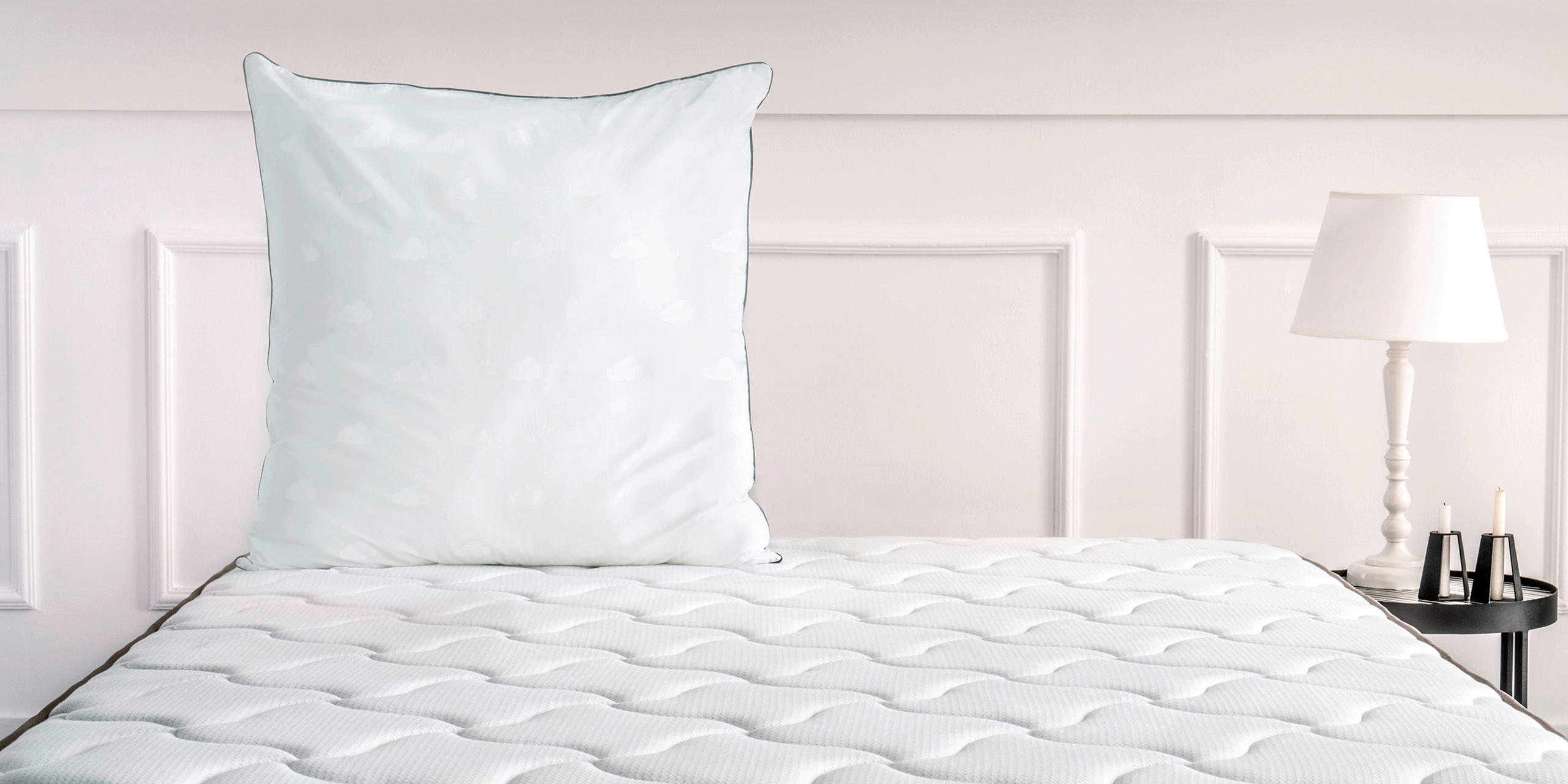 KOPFPOLSTER   - Weiß, Basics, Textil (80/80/20cm) - Yatas