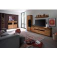 WOHNWAND  in Eichefarben  300/204/50 cm  - Eichefarben/Anthrazit, Natur, Glas/Holz (300/204/50cm) - Linea Natura
