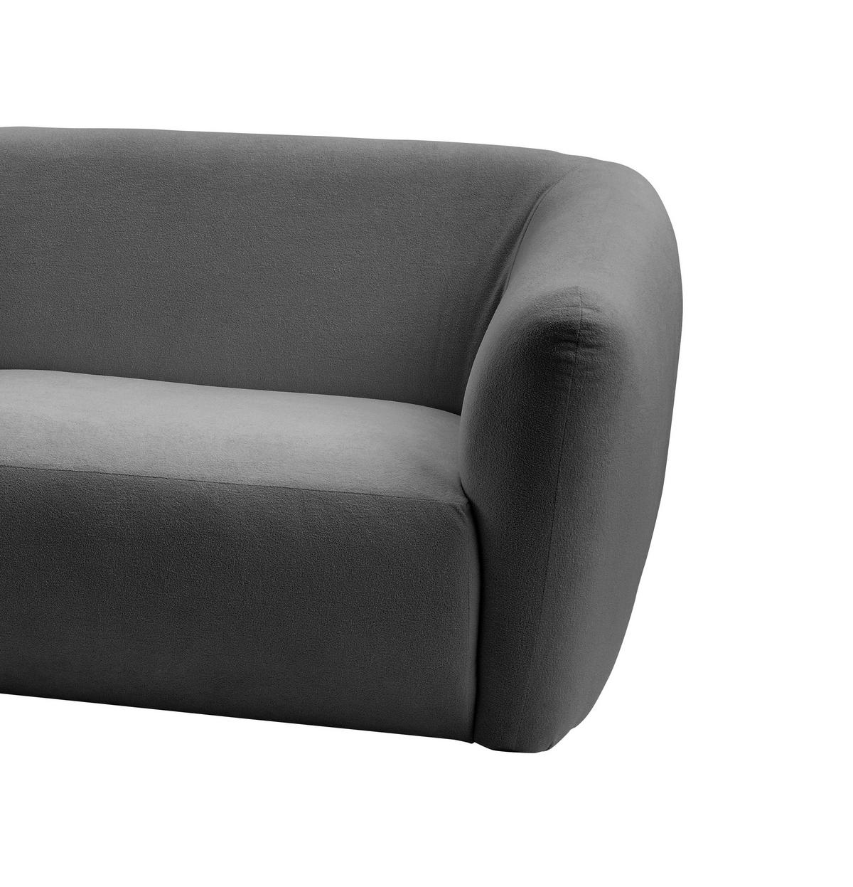 ECKSOFA in Mikrofaser Anthrazit  - Anthrazit/Schwarz, Modern, Kunststoff/Textil (182/276cm) - Livetastic